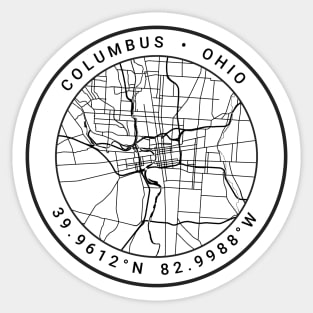 Columbus Map Sticker